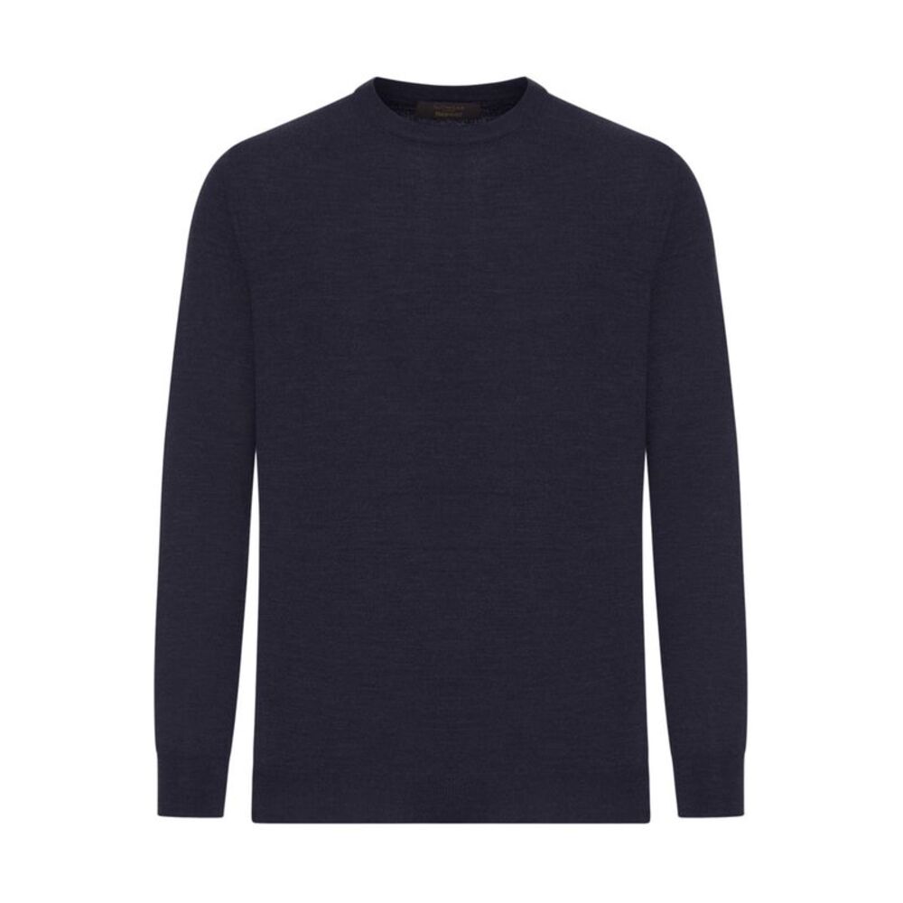 Zanone Men Crew Neck Sweater In Fine Combed Wool